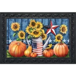 Briarwood Lane American Autumn Primitive Doormat Fall Patriotic Indoor Outdoor 30" X 18"