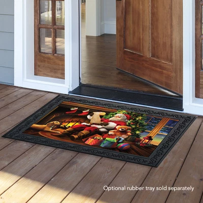 Briarwood Lane Naughty Or Nice Christmas Doormat Santa Claus Indoor Outdoor 30" X 18" - Image 2