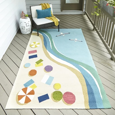 Veranda Julian Bird Hooked Accent Rug - Momeni - Image 2