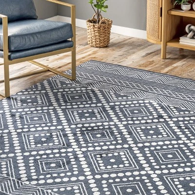 NuLOOM Phyllis Machine Washable Diamond Trellis Area Rug - Image 8