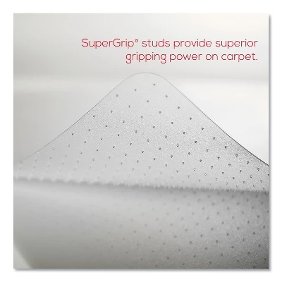 3'x4' Rectangle Solid Vinyl Floor Mat Clear - Deflecto - Image 2