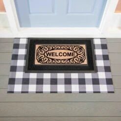 Evergreen Buffalo Check Layering Mat 11.5 X 9.5 Inches Indoor And Outdoor Decor