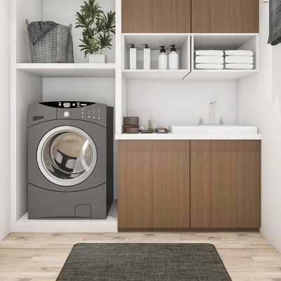 World Rug Gallery Textured Beige Anti-fatigue Mat - Image 6