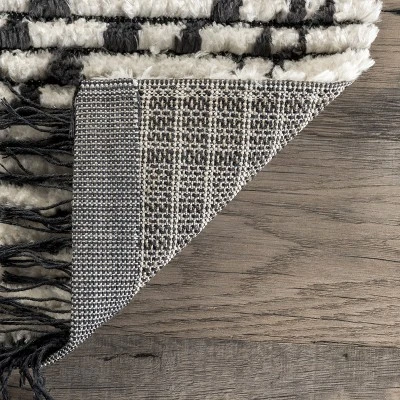 NuLOOM Jaycee Abstract Soft Shaggy Textured Fringe Area Rug - Image 6