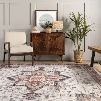 NuLOOM Miley Machine Washable Traditional Medallion Area Rug - Image 7