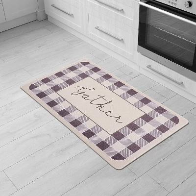 World Rug Gallery Gather Plaid Anti-Fatigue Standing Mat - Image 4