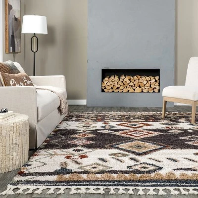 NuLOOM Southwestern Rosemarie Moroccan Tassel Shag Area Rug - Image 7