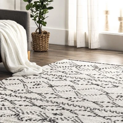 NuLOOM Jaycee Abstract Soft Shaggy Textured Fringe Area Rug - Image 8