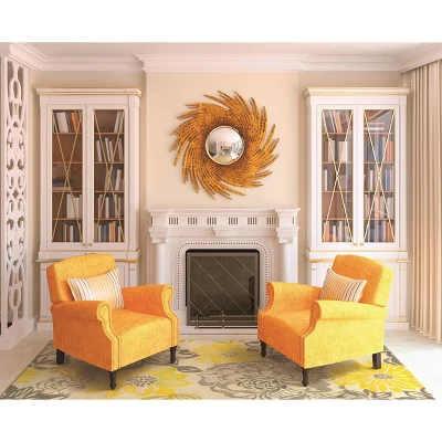 Trio Collection Rug Garden Party Gray - Linon - Image 2