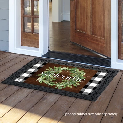 Farmhouse Wreath Spring Doormat Indoor Outdoor 30" X 18" Briarwood Lane - Image 2