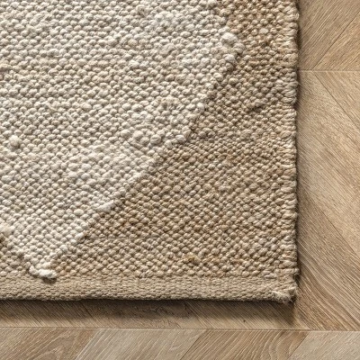 Arvin Olano X RugsUSA - Louie Diamond Checkerboard Jute Area Rug - Image 4