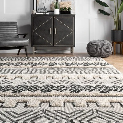 NuLOOM Zuri Shaggy Banded Area Rug - Image 5