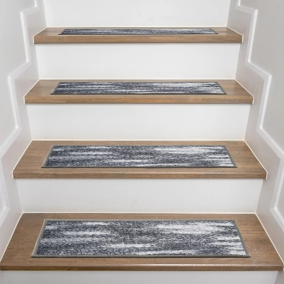 World Rug Gallery Distressed Abstract Non-Slip Stair Treads - Image 5