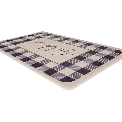 World Rug Gallery Gather Plaid Anti-Fatigue Standing Mat - Image 2