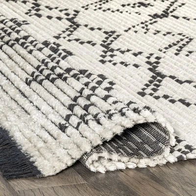 NuLOOM Jaycee Abstract Soft Shaggy Textured Fringe Area Rug - Image 3