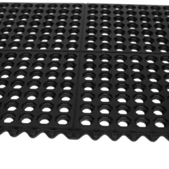 BirdRock Home 4 Pc Indoor Outdoor Drainage Utility Mat - 20 X 24" - Black