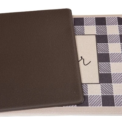 World Rug Gallery Gather Plaid Anti-Fatigue Standing Mat - Image 3