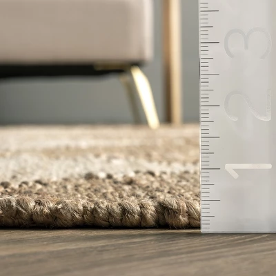 Arvin Olano X RugsUSA - Louie Diamond Checkerboard Jute Area Rug - Image 2