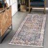 NuLOOM Hannah Distressed Traditional Medallion Fringe Area Rug