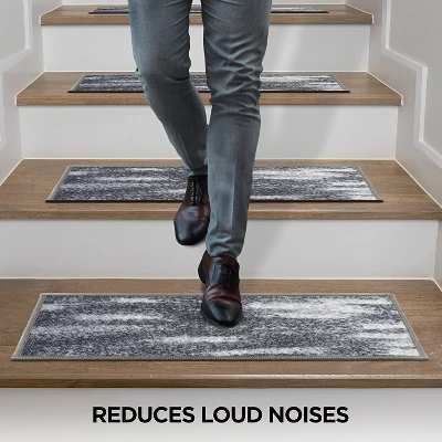 World Rug Gallery Distressed Abstract Non-Slip Stair Treads - Image 3