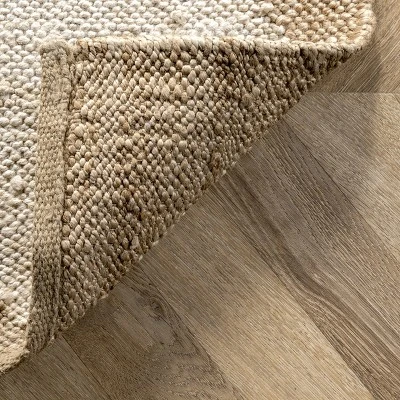 Arvin Olano X RugsUSA - Louie Diamond Checkerboard Jute Area Rug - Image 6