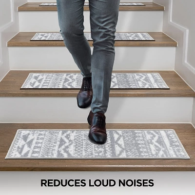World Rug Gallery Modern Geometric Non-Slip Stair Treads - Image 3
