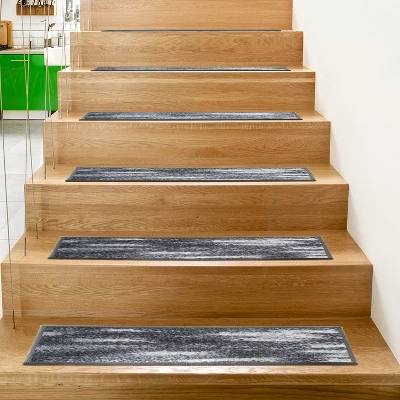 World Rug Gallery Distressed Abstract Non-Slip Stair Treads - Image 8