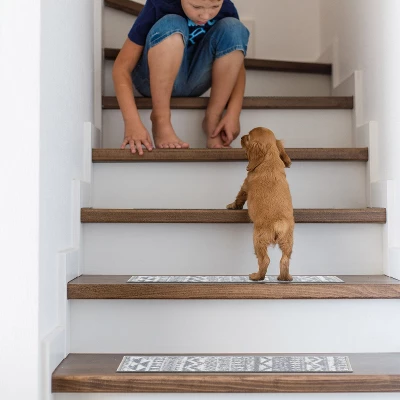 World Rug Gallery Modern Geometric Non-Slip Stair Treads - Image 7