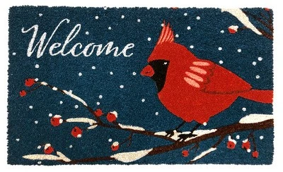 Briarwood Lane Cardinal Winter Coir Doormat Natural Fiber Welcome - Image 2