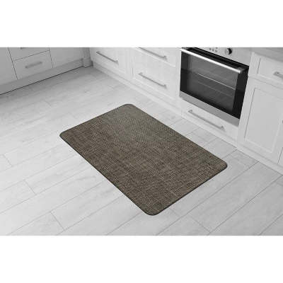World Rug Gallery Textured Beige Anti-fatigue Mat