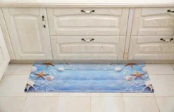 J&V TEXTILES 20" X 55" Oversized Cushioned Anti-Fatigue Kitchen Runner Mat (Coastal)